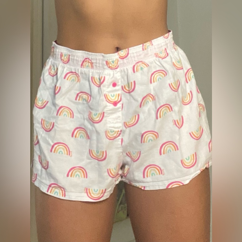 Sleepwear flowy shorts with Rainbows